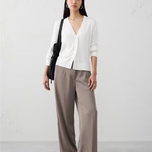 Banana Republic Women's Wide Leg High Rise Satin Trousers NWT